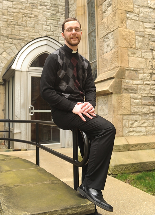 Deacon Luke Uebler has served at St. Joseph Cathedral in Buffalo since his ordination as a transitional deacon last fall. He will be ordained to the priesthood on June 3. (Dan Cappellazzo/Staff Photographer)